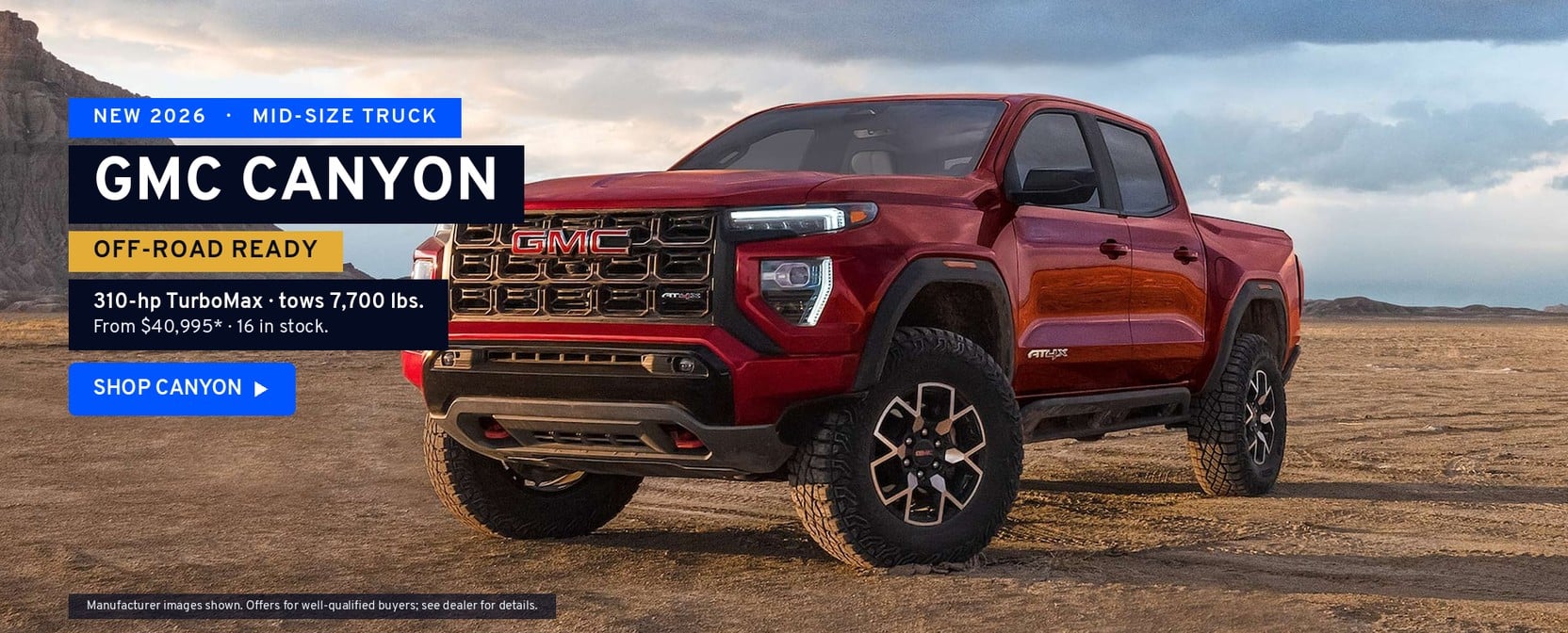 New 2026 GMC Canyon — off-road ready