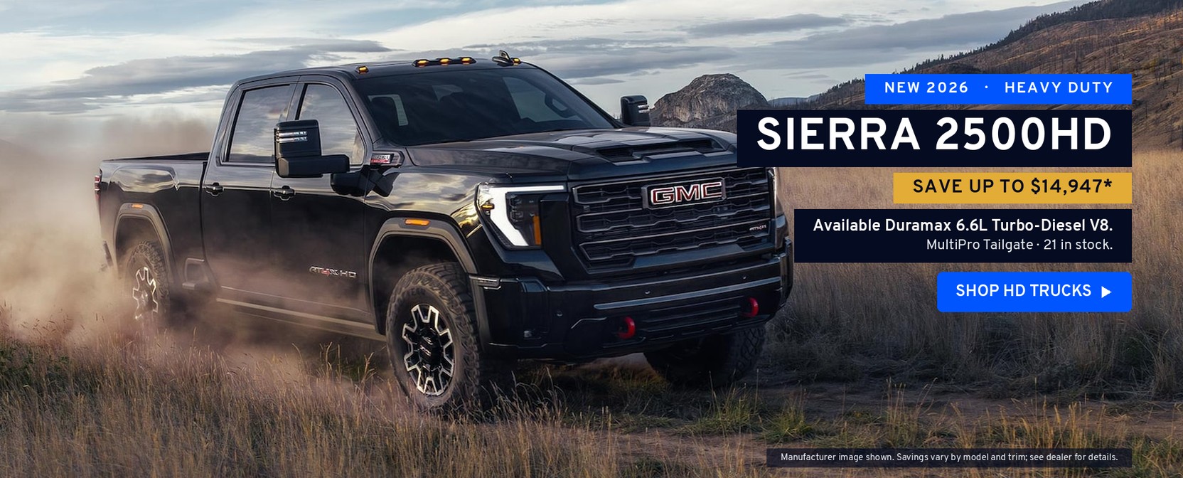 New 2026 GMC Sierra 2500HD — save up to $14,947