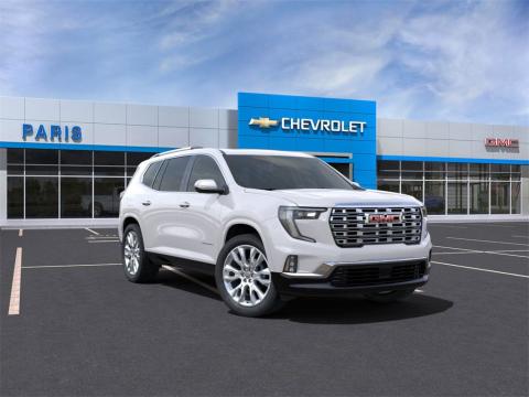  New 2025 GMC Acadia Denali Stock#250472 White Frost Tricoat FWD 