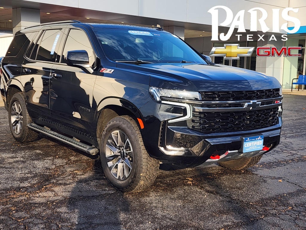 Used 2021 Chevrolet Tahoe Z71 with VIN 1GNSKPKDXMR424659 for sale in Paris, TX