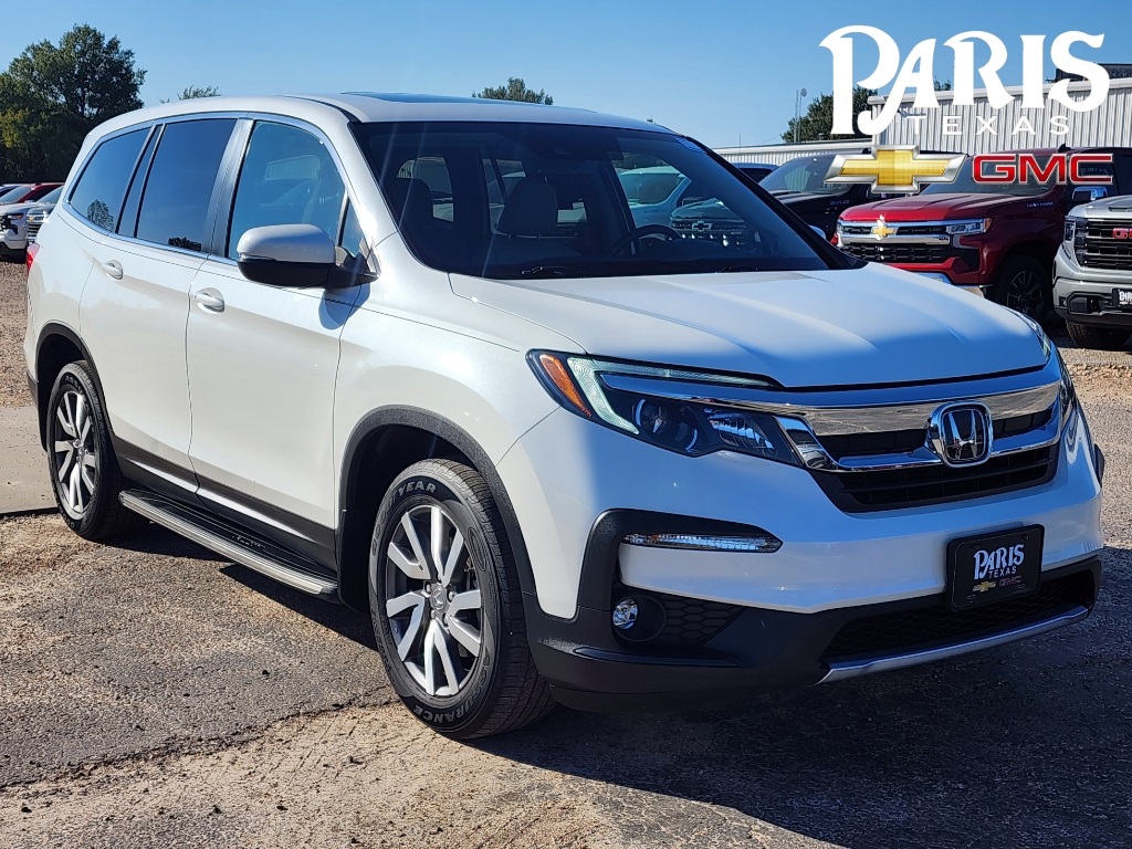 Used 2021 Honda Pilot EX-L with VIN 5FNYF6H56MB018336 for sale in Paris, TX